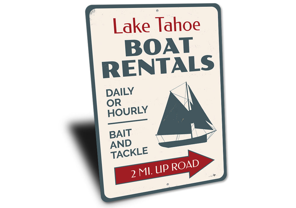 Boat Rentals Sailboat Sign Aluminum Sign