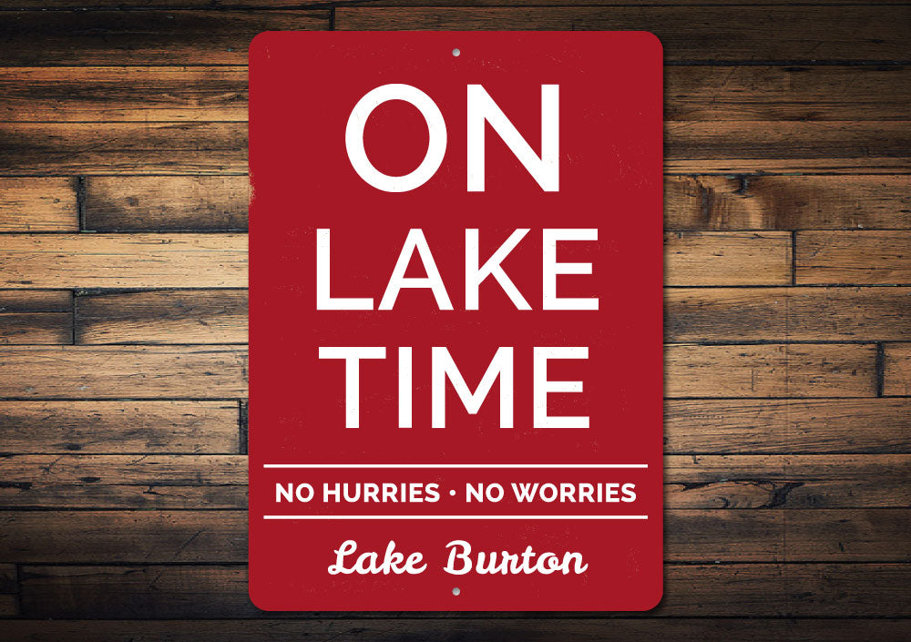 Lake Name On Lake Time Sign