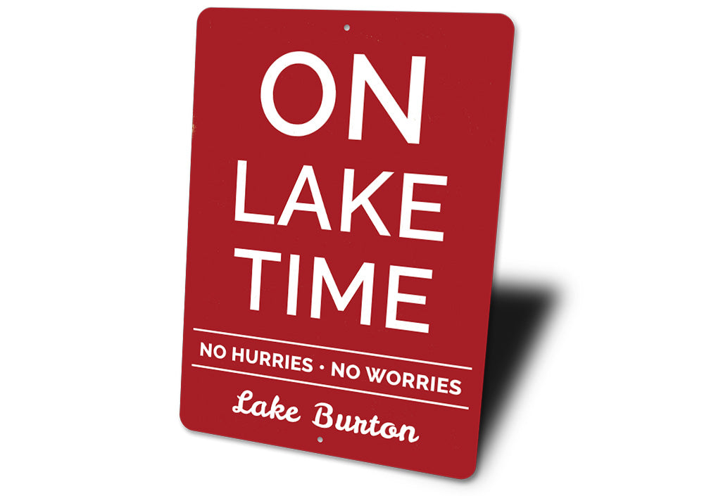 Lake Name On Lake Time Sign