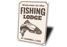 Fishing Lodge Welcome Sign Aluminum Sign