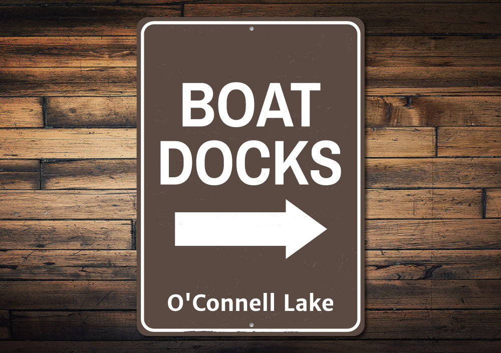 Boat Docks Arrow Sign