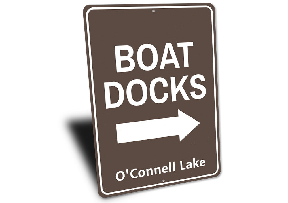 Boat Docks Arrow Sign