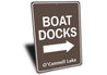 Boat Docks Arrow Sign Aluminum Sign