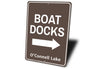 Boat Docks Arrow Sign Aluminum Sign