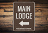 Main Lodge Arrow Sign