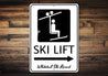 Ski Lift Directional Arrow Sign