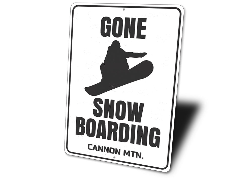 Gone Snowboarding Sign