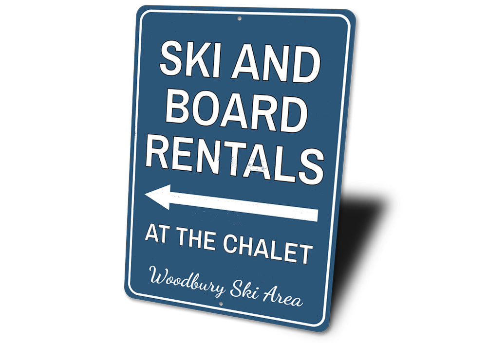 Ski & Board Rentals Sign Aluminum Sign