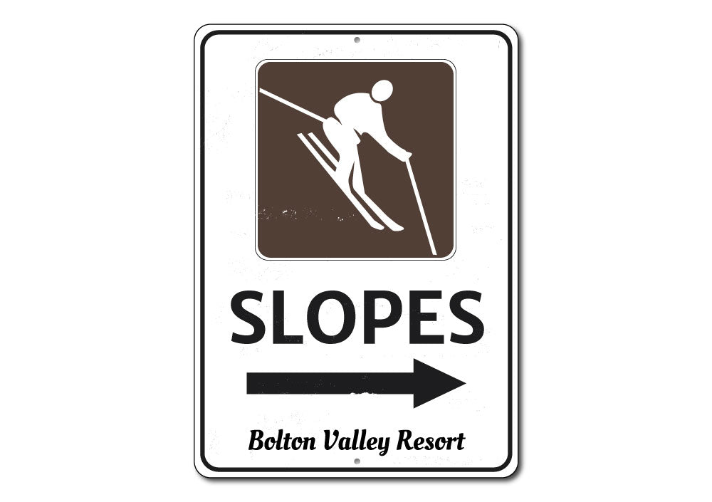 Slopes Arrow Sign