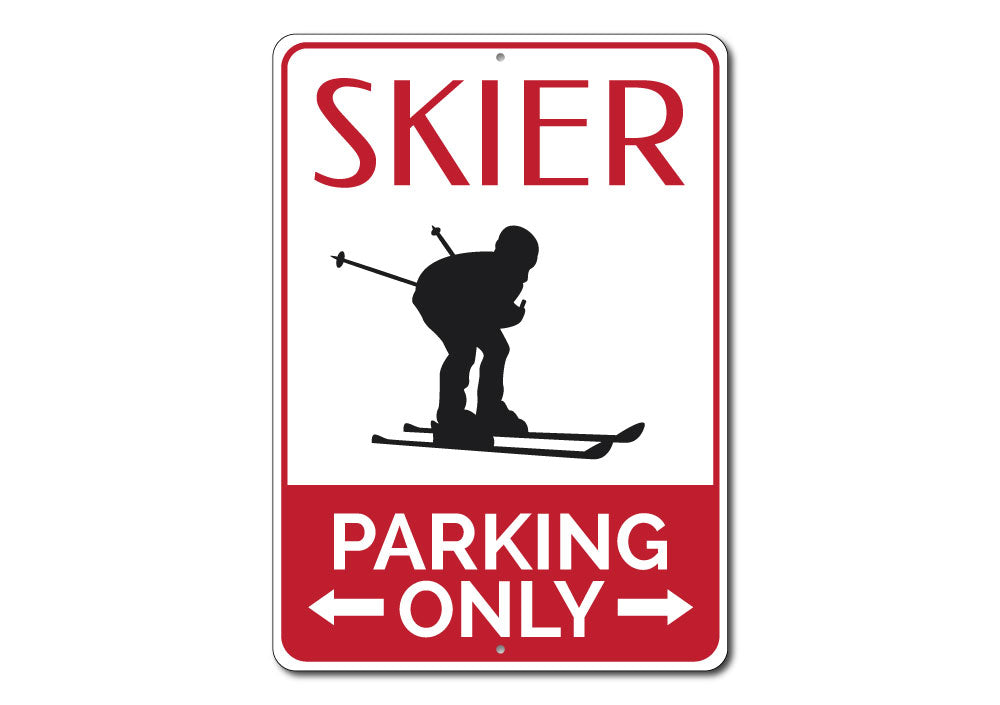 Skier Parking Sign