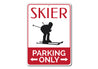 Skier Parking Sign Aluminum Sign