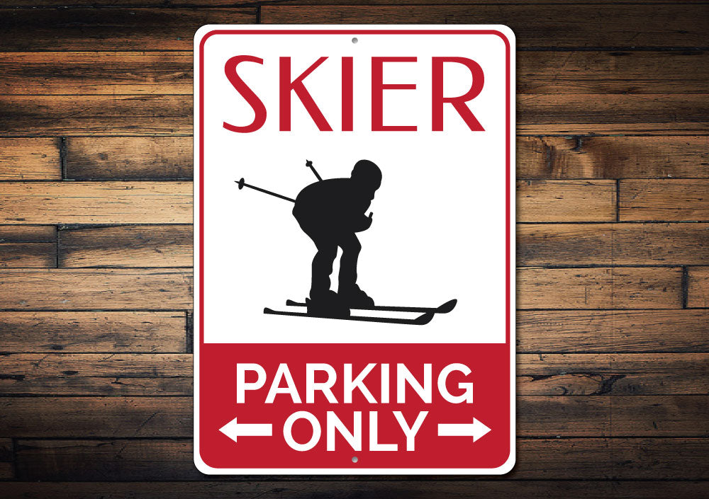 Skier Parking Sign