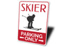Skier Parking Sign Aluminum Sign