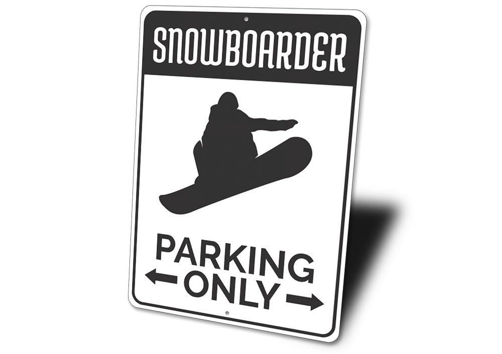 Snowboarding Parking Sign