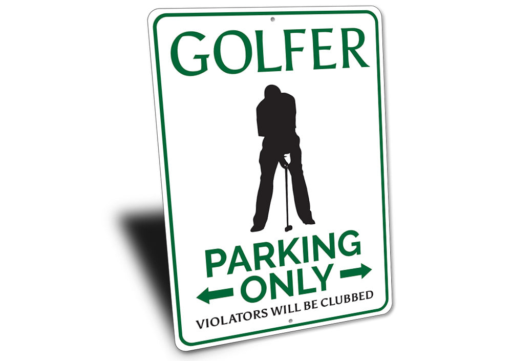 Golfer Parking Sign