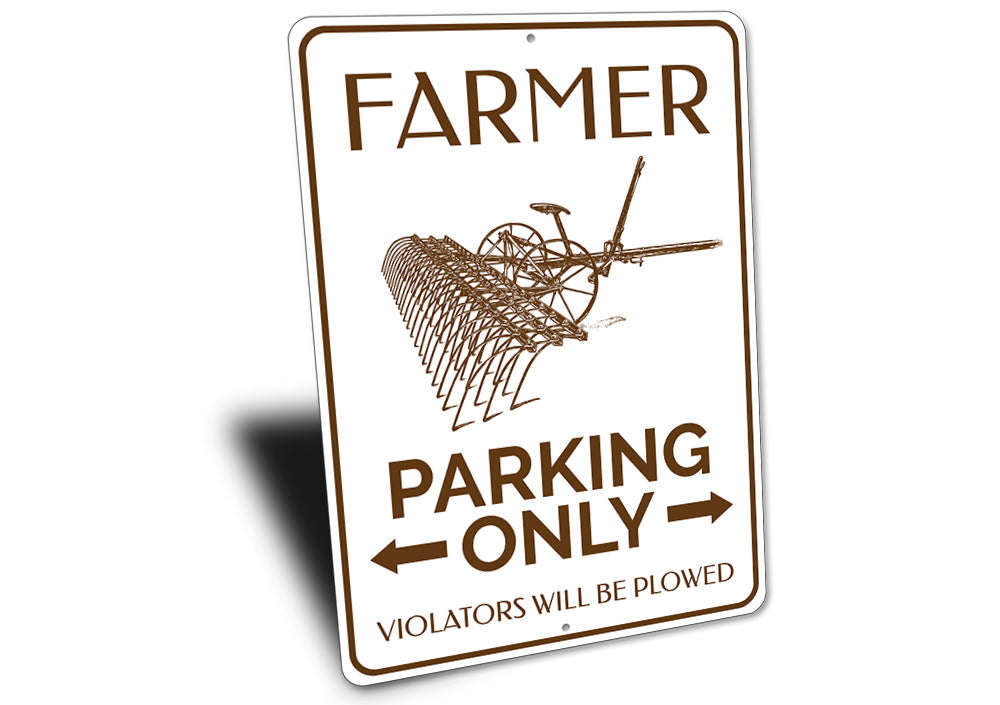 Plow Farmer Parking Sign