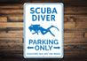 Scuba Diver Parking Sign