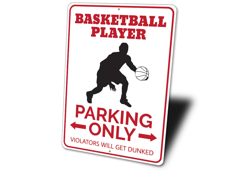 Basketball Player Parking Sign