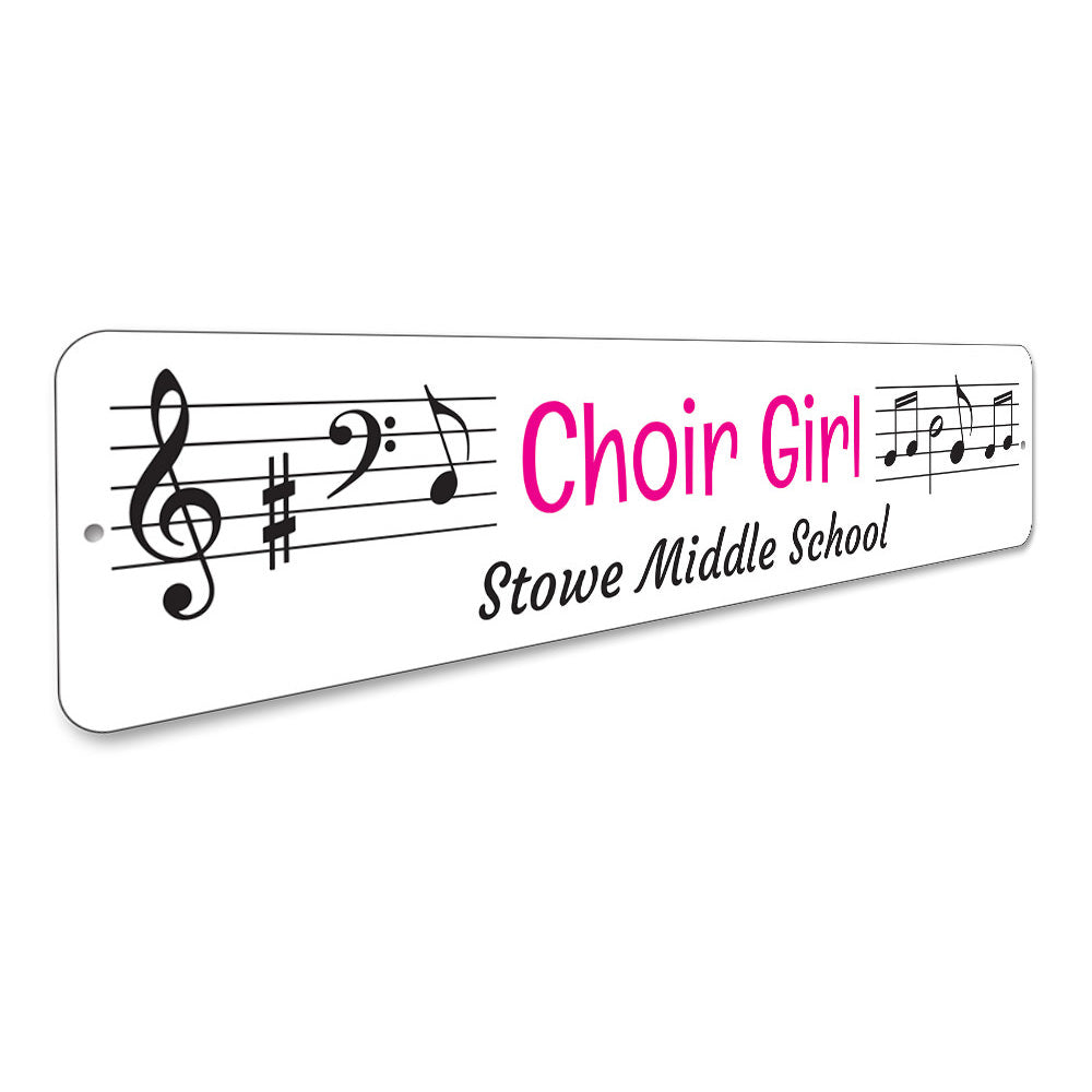 Choir Girl Sign Aluminum Sign