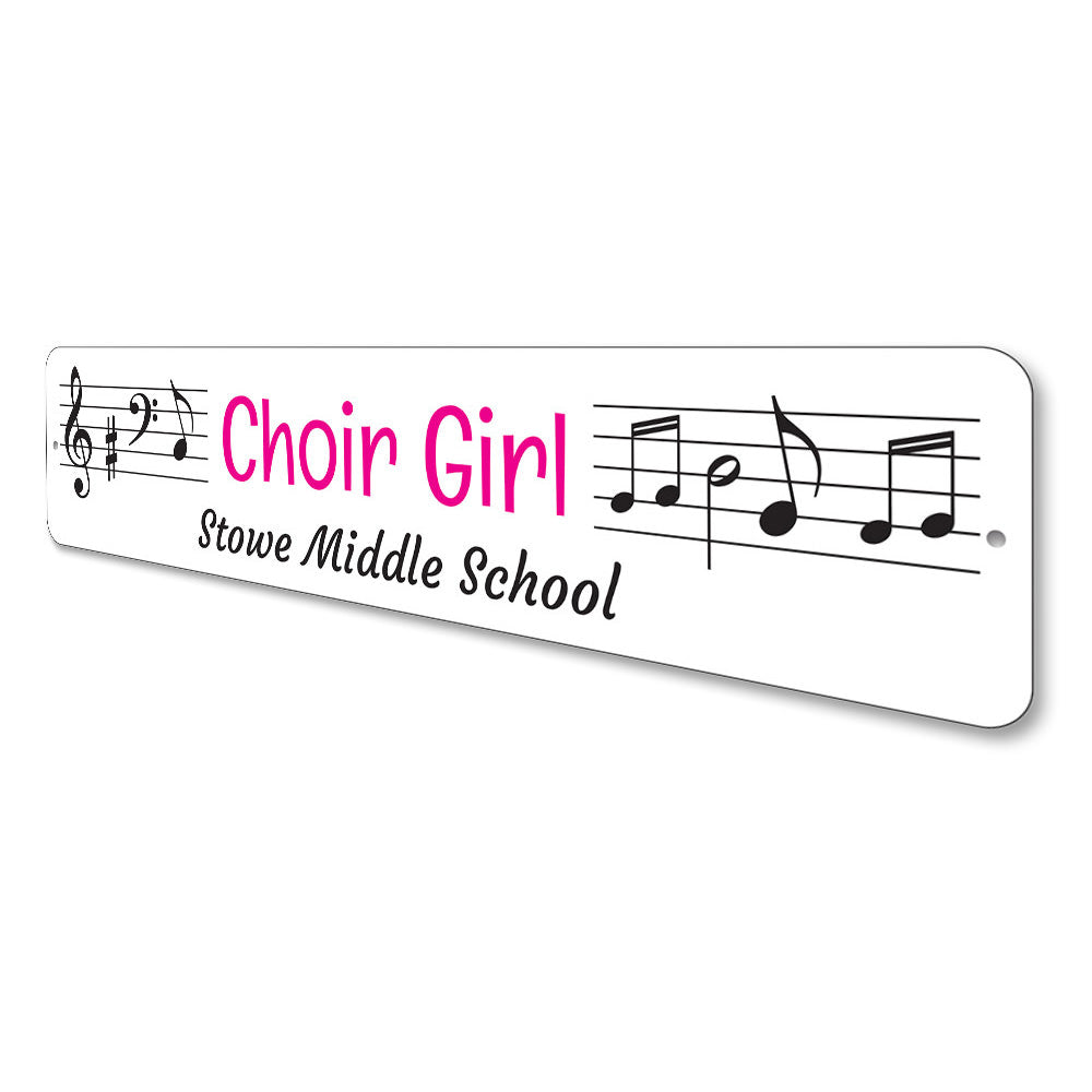 Choir Girl Sign Aluminum Sign
