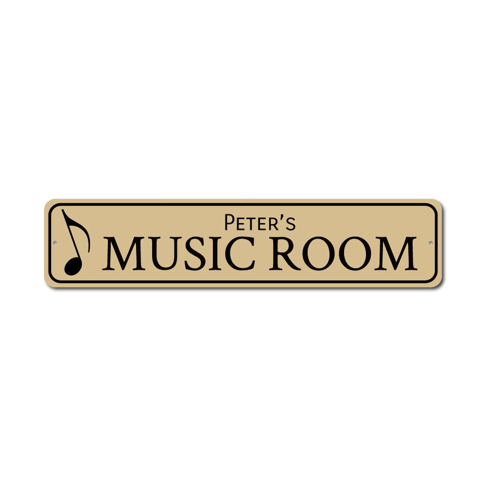 Music Room Name Sign Aluminum Sign
