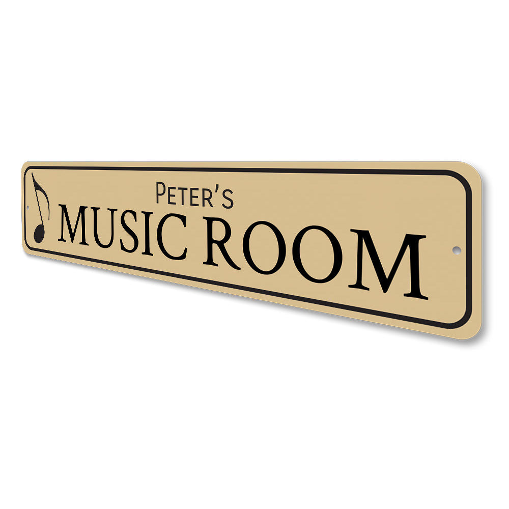 Music Room Name Sign Aluminum Sign