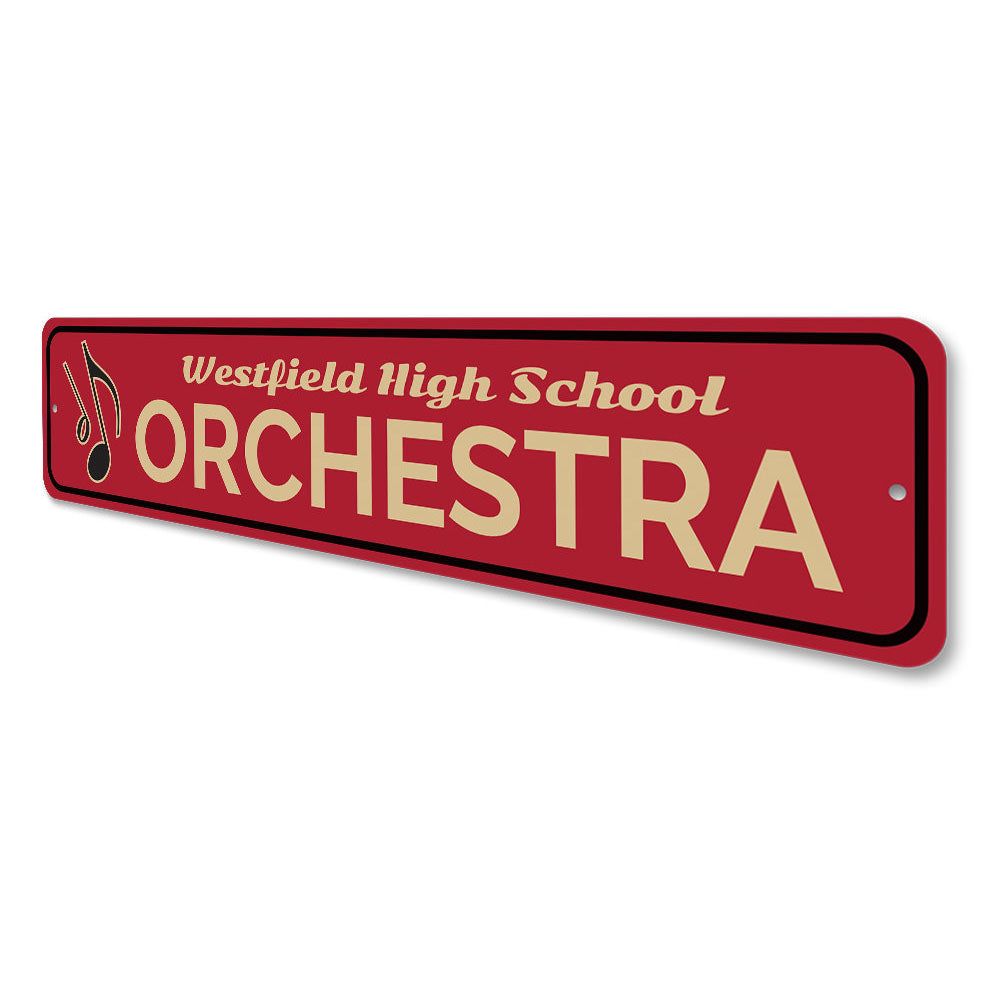 High School Orchestra Sign Aluminum Sign