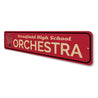 High School Orchestra Sign Aluminum Sign