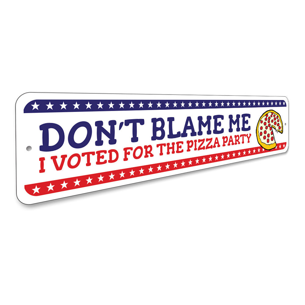 Pizza Party Sign Aluminum Sign