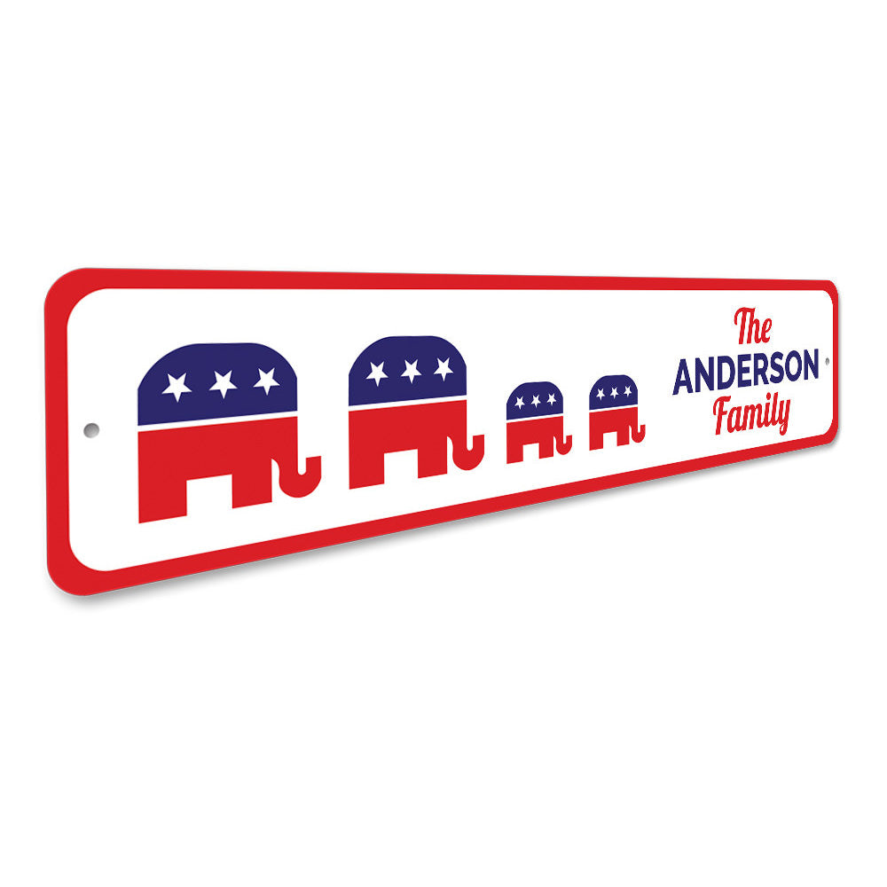 Family Republican Political Sign Aluminum Sign