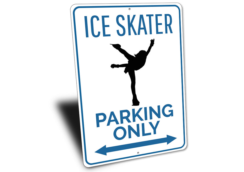 Ice Skater Parking Sign