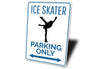 Ice Skater Parking Sign