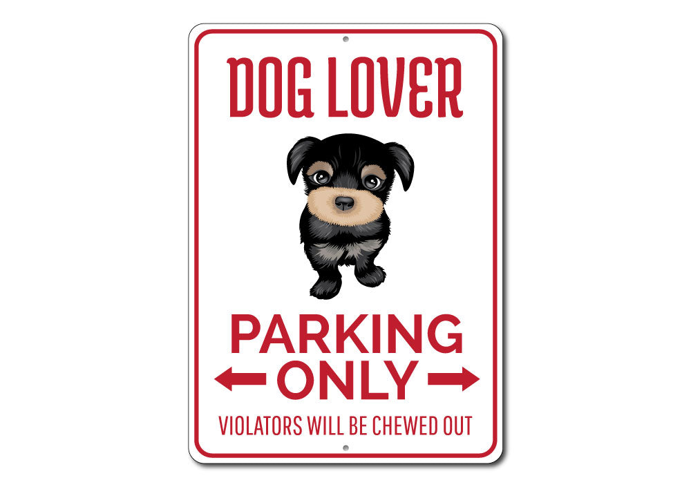 Dog Lover Parking Sign Aluminum Sign