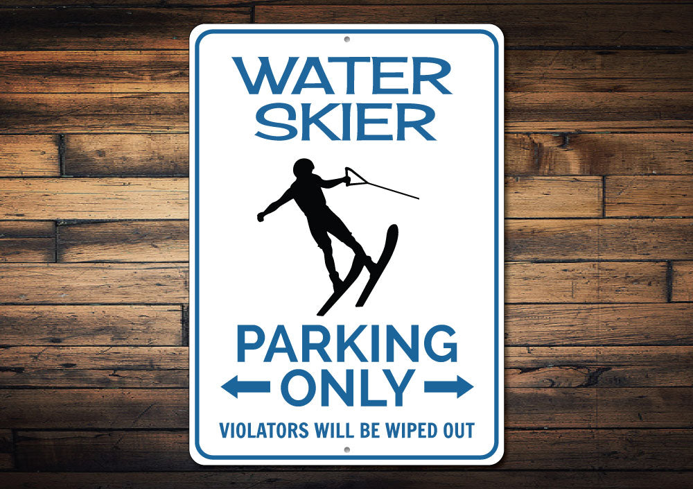 Water Skier Parking Sign