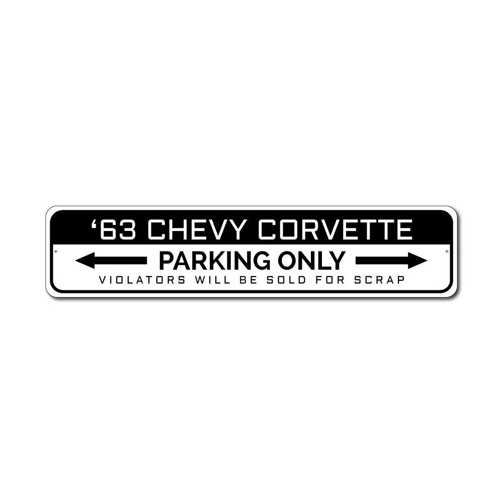 Corvette Parking Only Sign Aluminum Sign