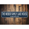 Family Lake House Established Year Sign