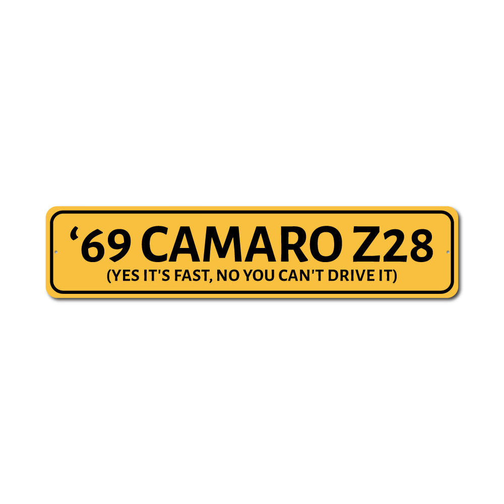 Camaro Year Sign Aluminum Sign