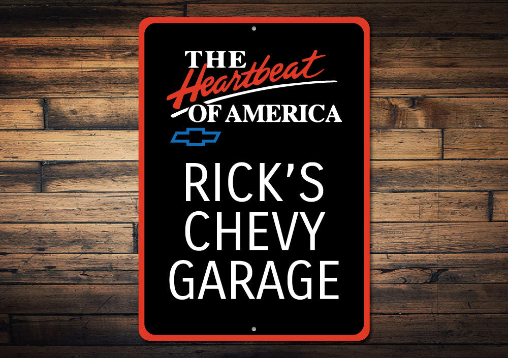 Chevy Garage Name Sign