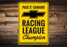 Chevy Racing League Champion Sign