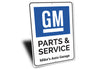 GM Parts and Service Auto Garage Personalized Sign