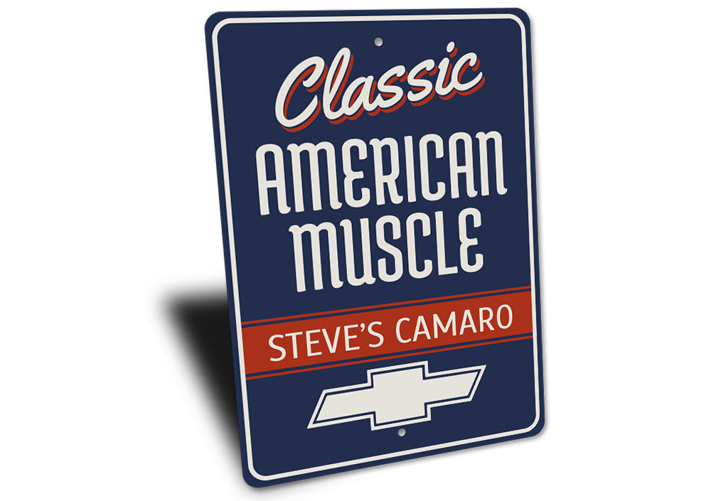 Classic American Muscle Camaro Sign