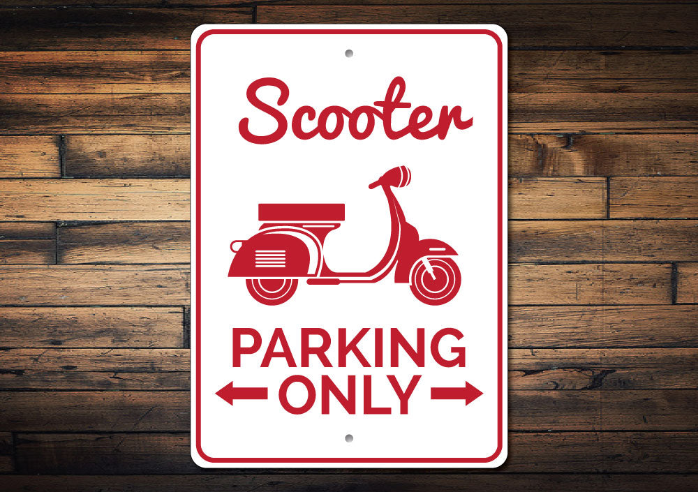 Scooter Parking Sign Aluminum Sign