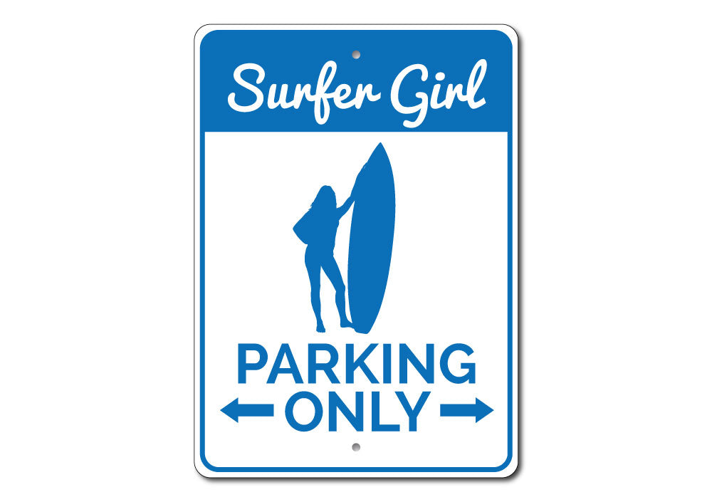 Surfer Girl Parking Sign