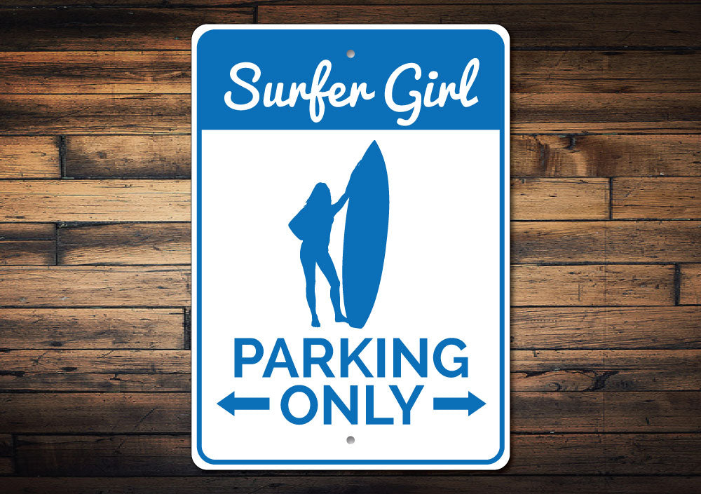 Surfer Girl Parking Sign