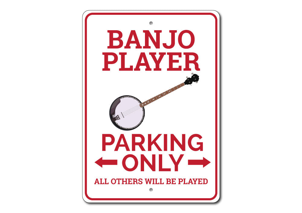 Banjo Player Parking Sign