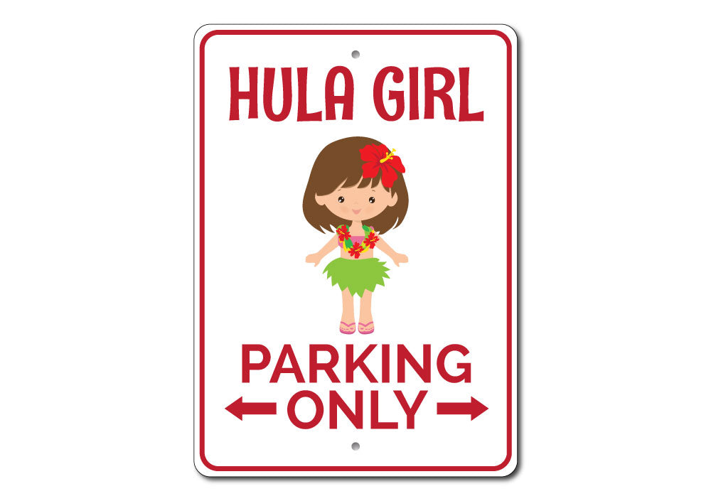 Hula Girl Parking Sign