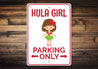 Hula Girl Parking Sign