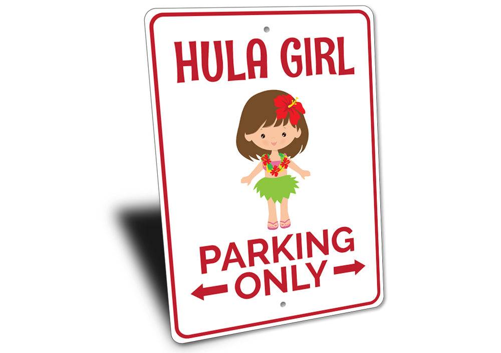 Hula Girl Parking Sign