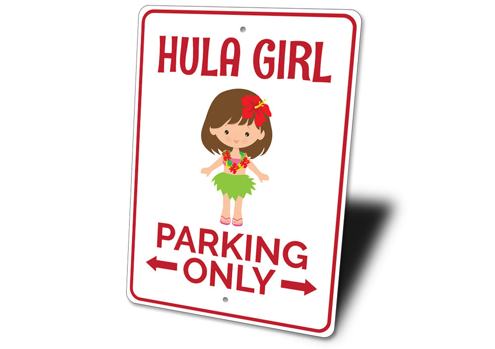 Hula Girl Parking Sign