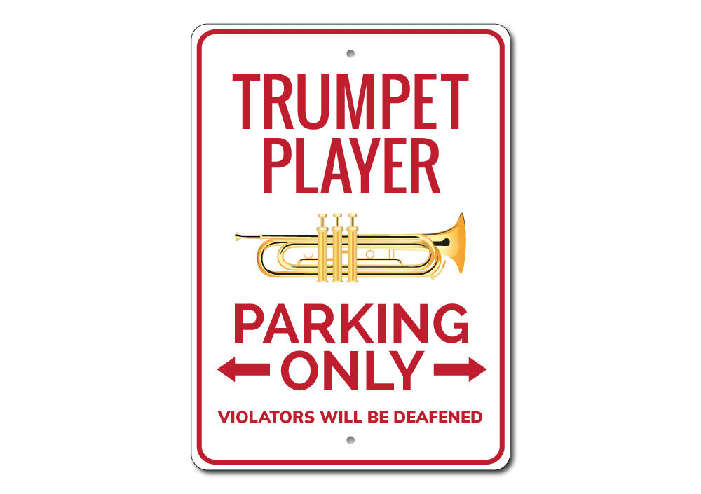 Trumpet Player Parking Sign